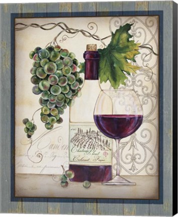 Framed Chateau Plout Wine-D Print