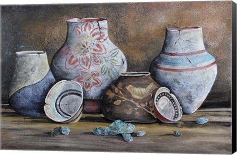 Framed Clay Pottery Still Life-C Print