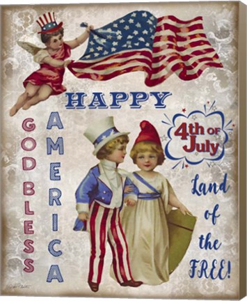 Framed Retro Patriotic-C Print