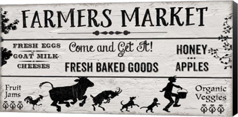 Framed Farmers Market-B Print