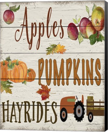 Framed Hayrides-B Print