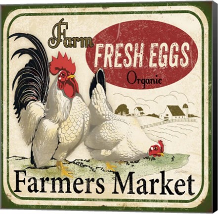 Framed Farm Fresh Eggs Print