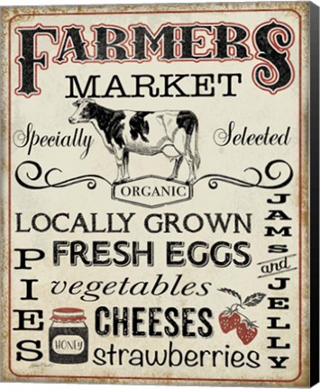 Framed Farmers Organic Market Print