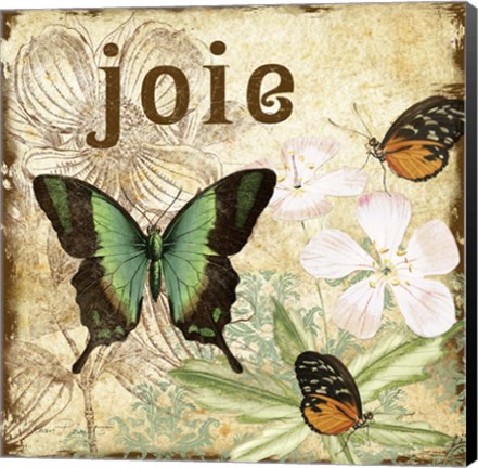 Framed Inspirational Butterflies -Joie Print