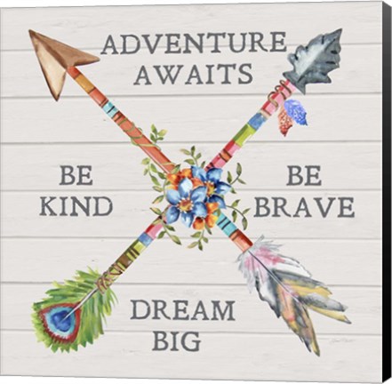 Framed Sentimental Arrows-Adventure Print