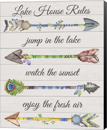 Framed Sentimental Arrows-Lake House Rules Print