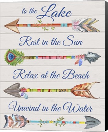 Framed Sentimental Arrows-Lake Print