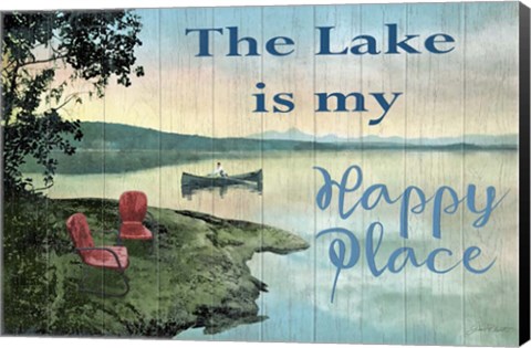 Framed Lake is My Happy Place Print