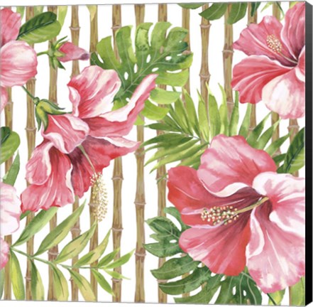 Framed Tropical Paradise -Bamboo Print