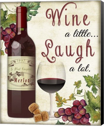 Framed Wine A Little Print