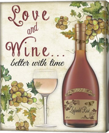 Framed Love and Wine Print