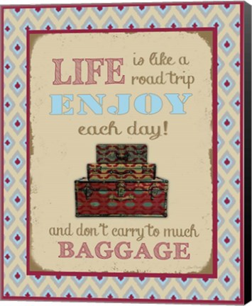 Framed Life Bicycle Message 2 Print