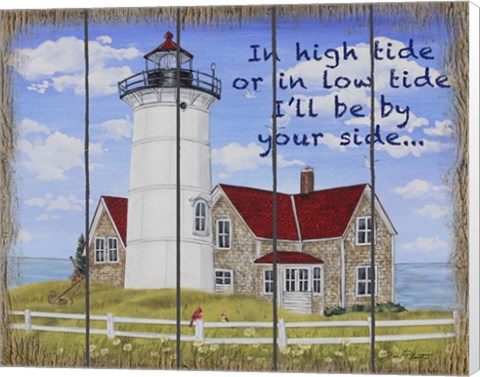 Framed High Tide Lighthouse Print