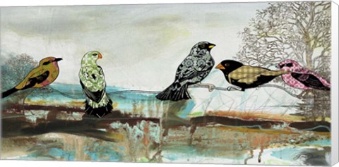 Framed Birds Of Fire Lake Print
