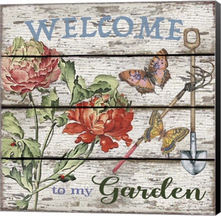 Framed Country Garden Sign - B Print