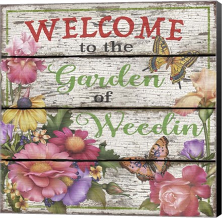 Framed Country Garden Sign - E Print