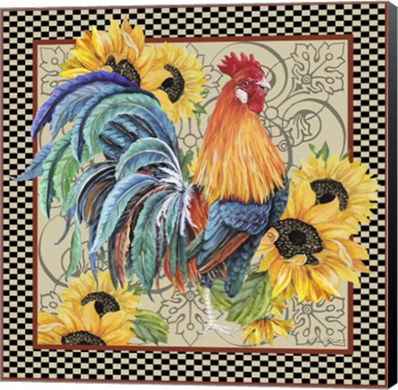Framed Country Time Rooster - D Print