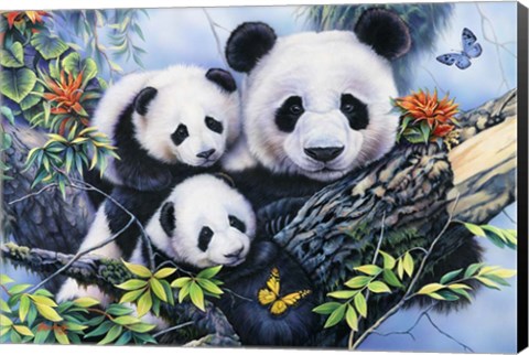 Framed Lovely Pandas Print