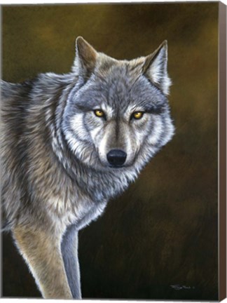 Framed In The Eyes Of The Wolf Print