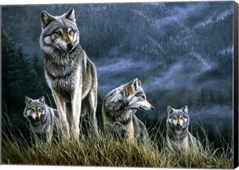 Framed Wolf Pack Print
