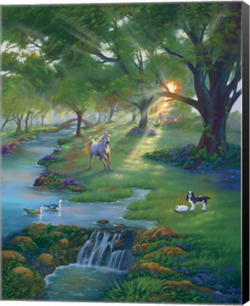 Framed River Life Print