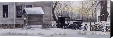 Framed Arrangement in Gray and Black Print