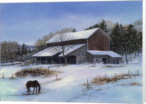 Framed In a Winter Blue Print