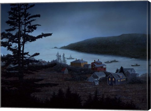Framed Last Light Over Monhegan Print
