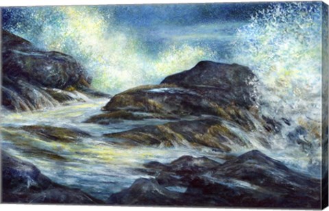 Framed Monhegan Surf Print