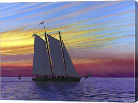 Framed Red Sky at Night Print