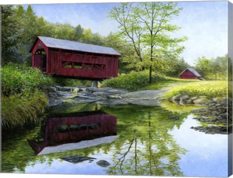 Framed New England Red Print