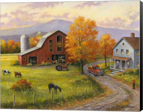 Framed Fall on the Farm Print