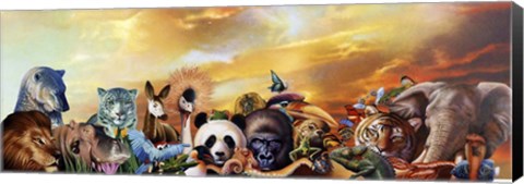 Framed Animal Collage 5 Print