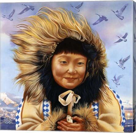 Framed Eskimo Girls Print