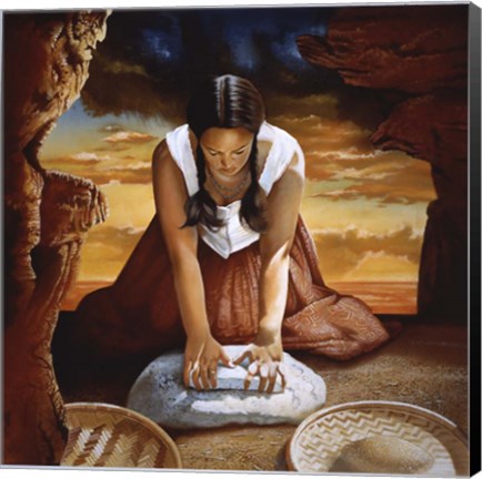 Framed Indian Girl Print