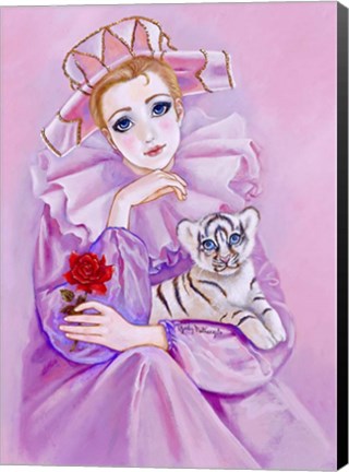 Framed Harlequin And Baby Tiger Print