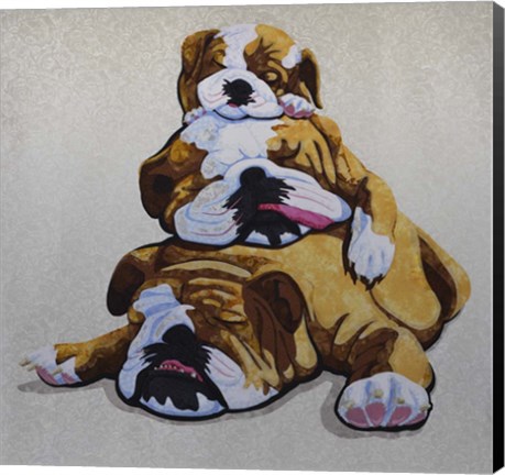 Framed Bulldogs Print