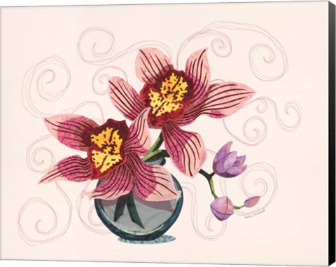 Framed Happy Orchids Print