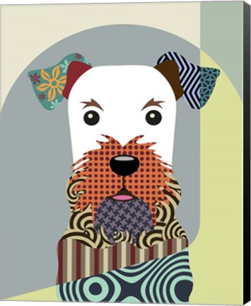 Framed Airedale Terrier Dog Print