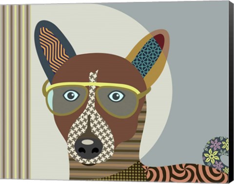 Framed Basenji Dog Print