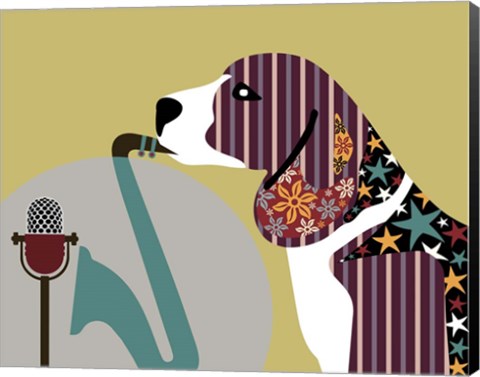 Framed Beagle Dog II Print