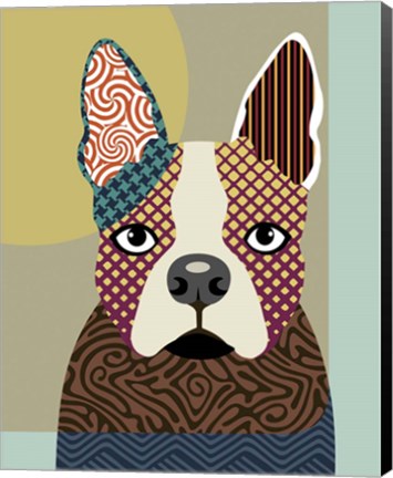 Framed Boston Terrier Print