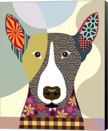 Framed Bull Terrier Dog Print