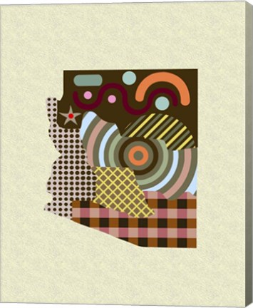 Framed Arizona State Map Print