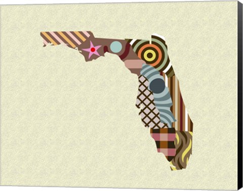 Framed Florida State Map Print