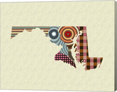 Framed Maryland State Map Print