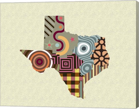 Framed Texas State Map Print