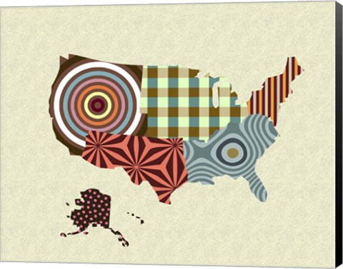 Framed USA Map Print