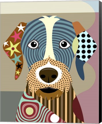 Framed German Wirehaired Pointer Print
