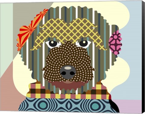 Framed Goldendoodle Print